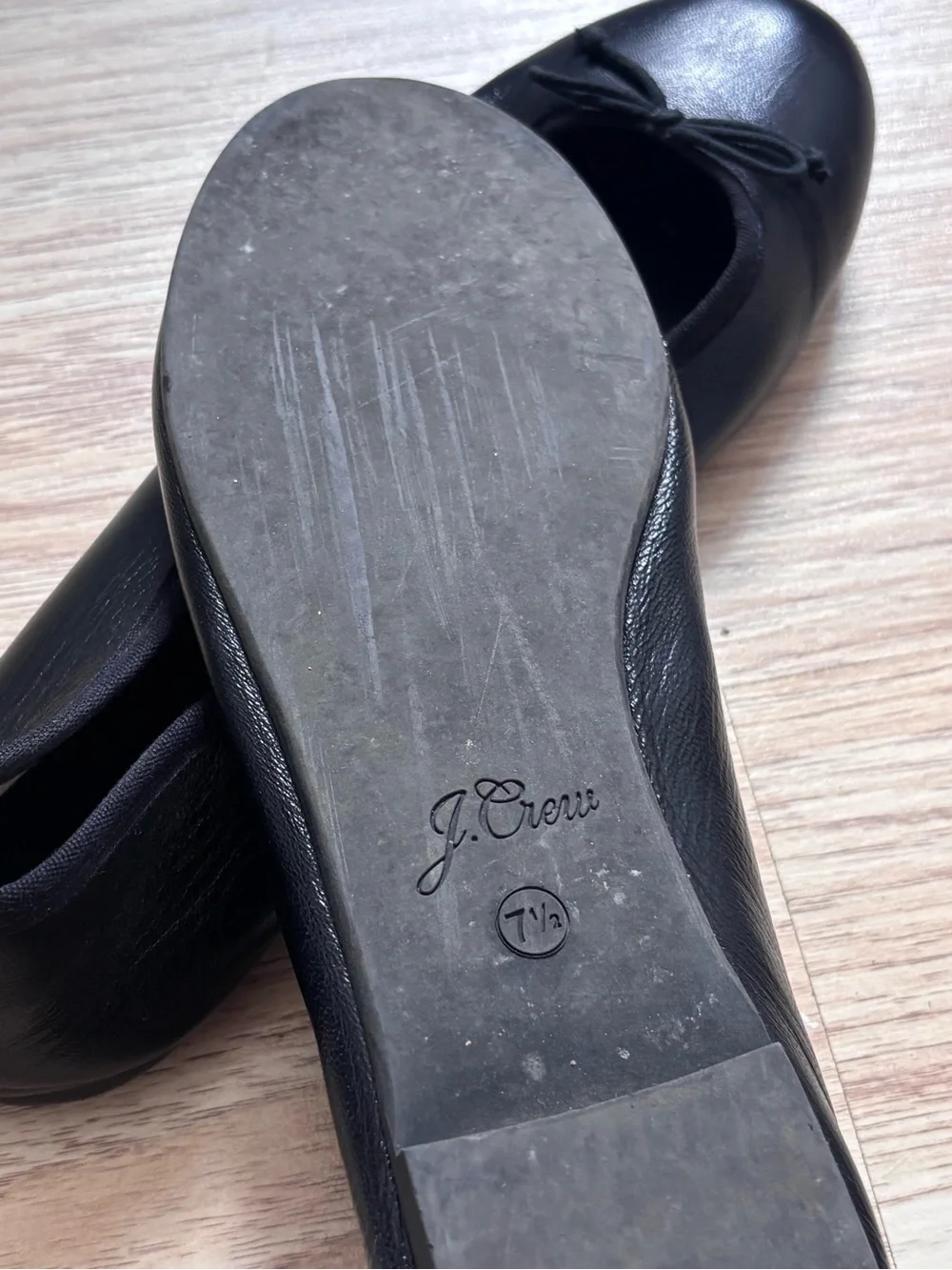 J. Crew Black Ballerina Flats Shoe Classic 7.5